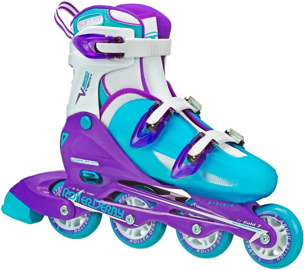 Roller Derby Women's V-Tech 500 Button Adjustable Inline Skate