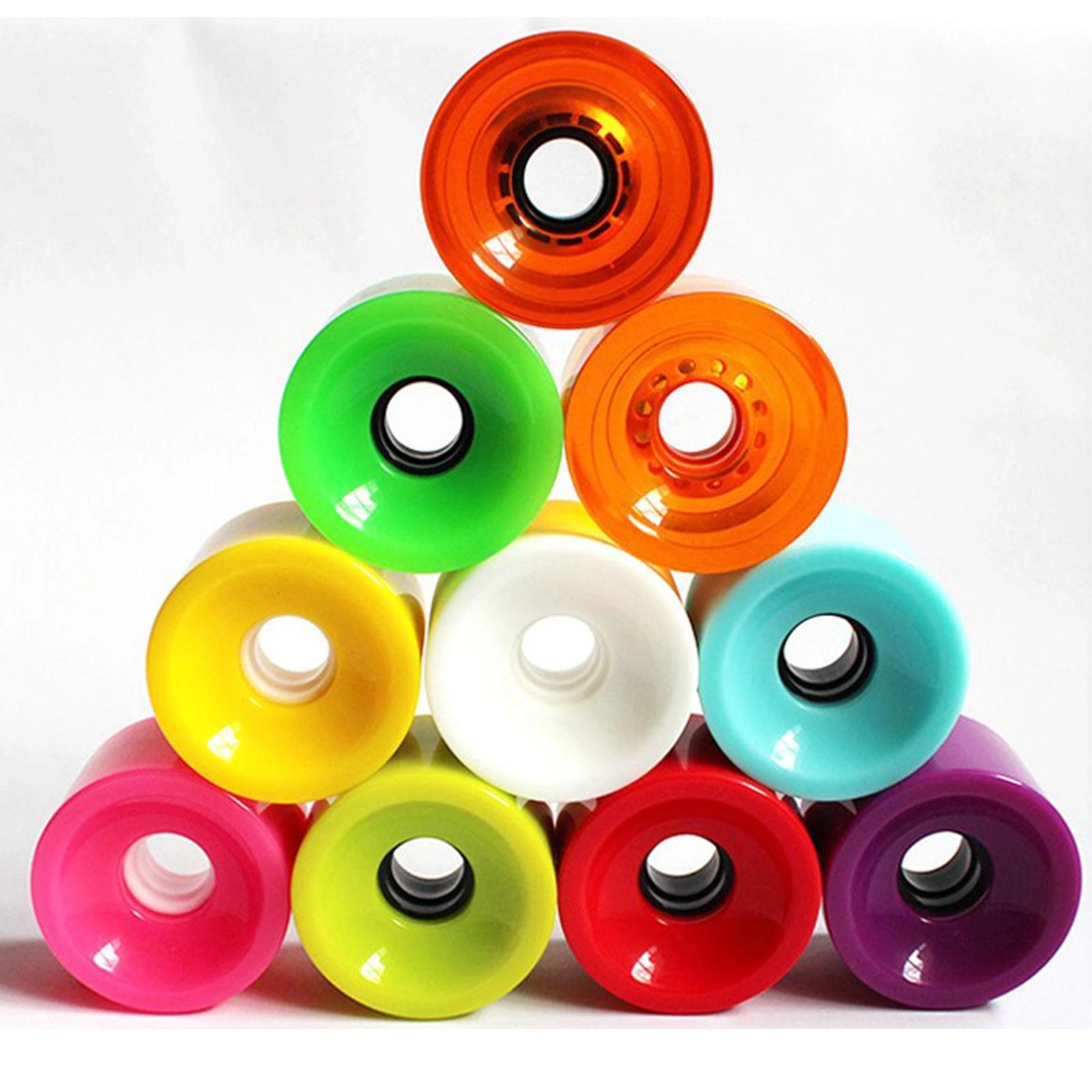 Skateboard wheels with different hardness scale